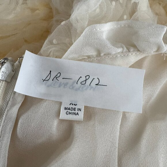 For‎ Love & Lemons Josey Bridal Gown Maxi Dress XS Puff Sleeve Rosebud DR-1812 - Picture 2 of 11